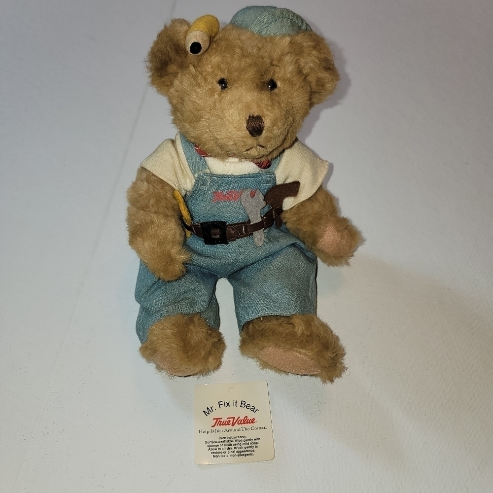 Russ Bears From The Past Mr Fix It Teddy Bear 10" Stuffed Plush. Vintage 1996